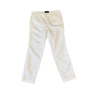 J Crew Chino Straight White Pants US Women's 6